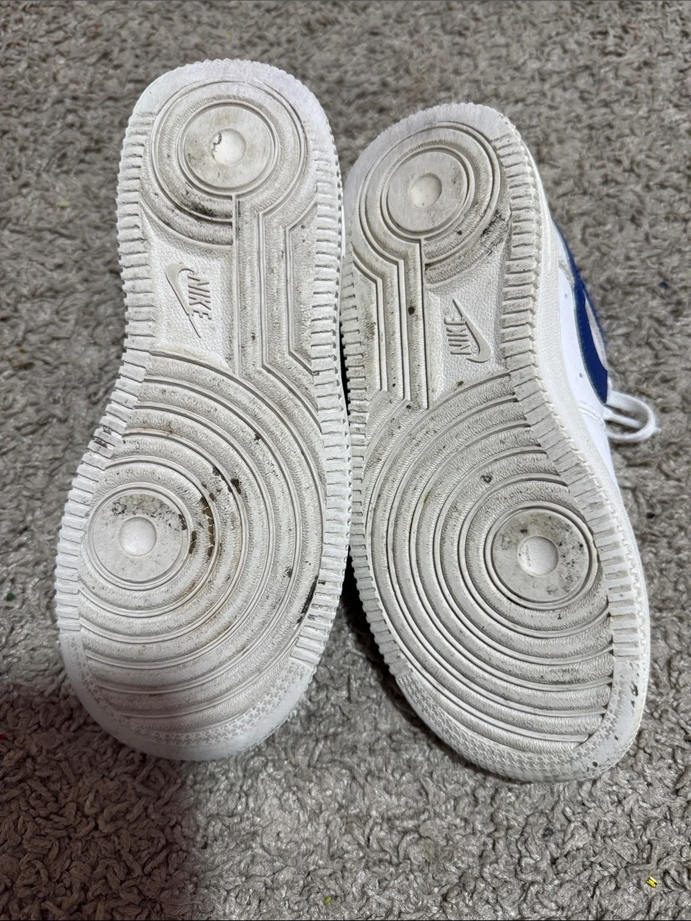 White and Blue  kids Athletic Sneakers